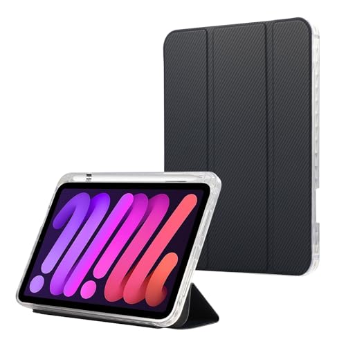 iPad mini 6 étui intelligent violet avec support à trois volets et porte-crayon