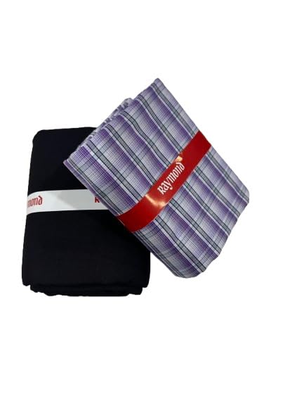 Image of Raymond Men's Premium Shirt & Trouser Fabric Combo | Unstitched Cotton Blend | Formal & Office Wear Fabric Set