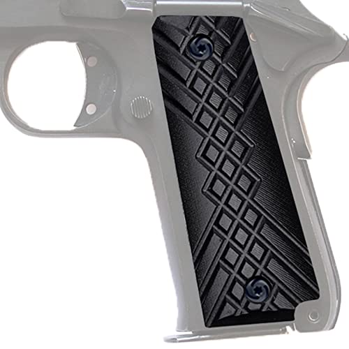 Guuun G10 Grips for Rock Island Baby Rock 380 Crosshatch Texture - Black
