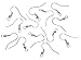 Darice 48 Piece Fish Hook Design Earring Holders, 20 mm, Silver