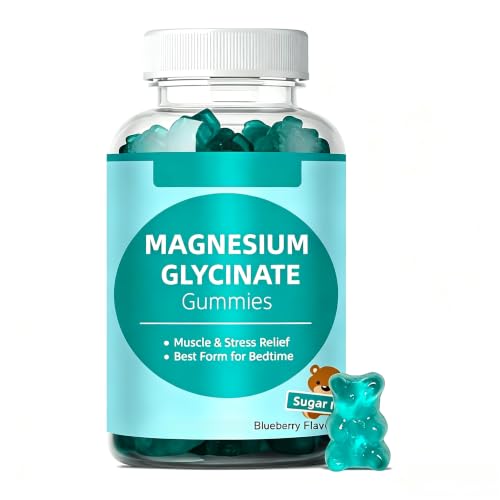 Gomitas de glicinato de magnesio sabor arándano vegano para alivio del estrés