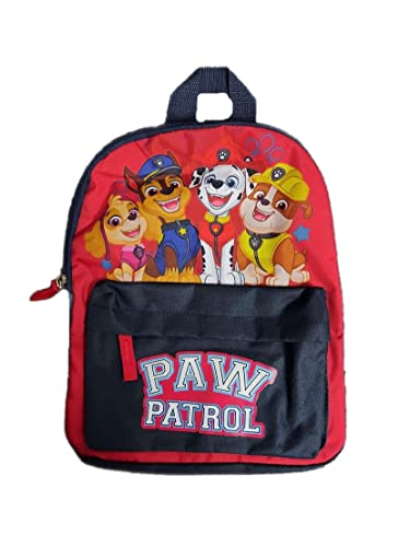javoli Paw Patrol Rucksack kindergarten tasche Skye, Marshall, Chase und Rubble Motiv schwarz rosa mehrfarbig jungen mädchen (Schwarz) Cover