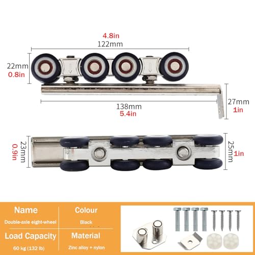 Rail porte coulissante pour optimiser l'espace double fermeture douce - 4