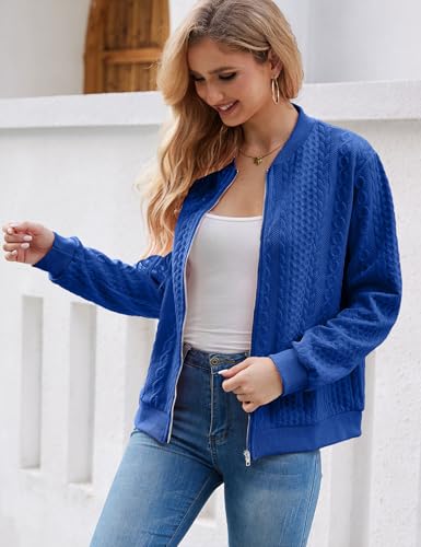 Women's Zip Up Cardigan Sweater Hoodies Long Sleeve Jacket Crewneck Casual Outerwear Spring Fall Trendy Coat Outfits4