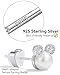 PANSTAR Pearl Earrings for Women Cute Stud Hypoallergenic Sterling Silver Ear posts Small Mini Mouse Earrings For Women| Come with Gift Box