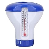 Modelo versátil 2 en 1: termómetro integrado que lee temperaturas tanto en °F como en °C. Rango de temperatura de 0 °C a 50 °C. Cómpralo y ahorra en un termómetro de piscina