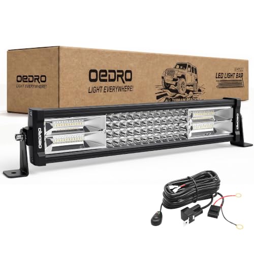 Image of OEDRO 18 Inch LED Light Bar Quad-Row Off Road Light with Wiring Harness