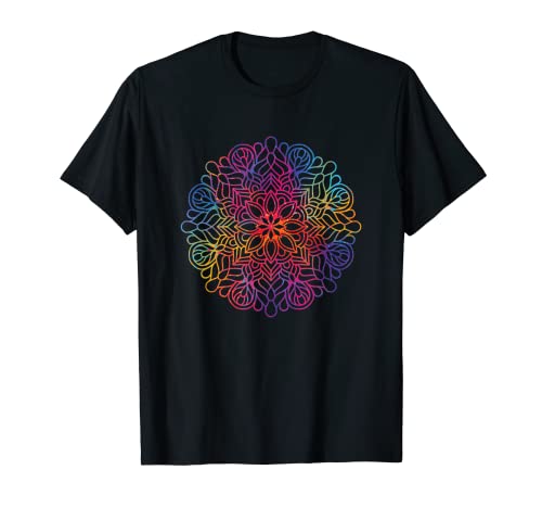 Watercolor Mandala Sacred Fractal Art Meditation Spiritual Camiseta