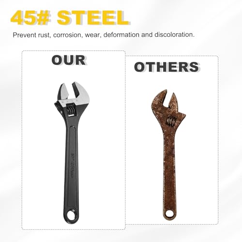Mini clé réglable de 25,4 cm PATIKIL acier pour industrie automobile