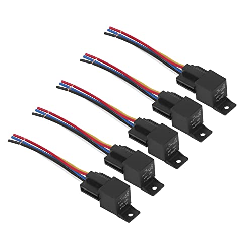 Relais 12V 40A 5 broches Jeffergarden haute puissance en cuivre anti-surchauffe pour auto