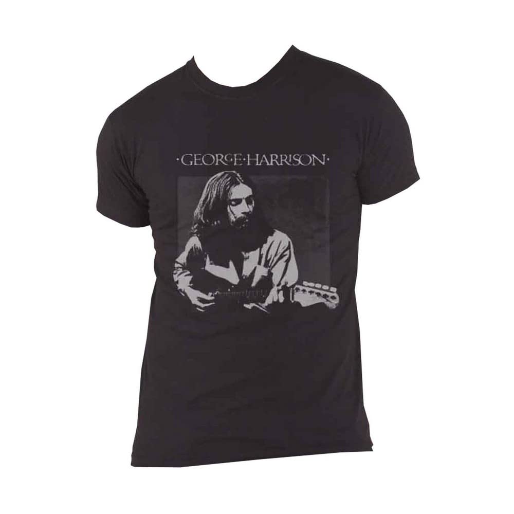 George Harrison Unisex Tee: Live Portrait (Large) Black