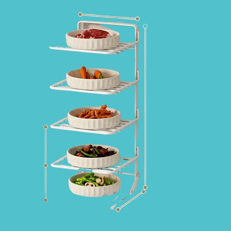 Étagères de rangement sous évier à 5 niveaux blanc perle pour optimiser vos placards - 4