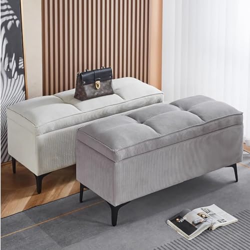 Banc en velours haut de gamme Slish avec plateau réversible et piètement métal chic - 4