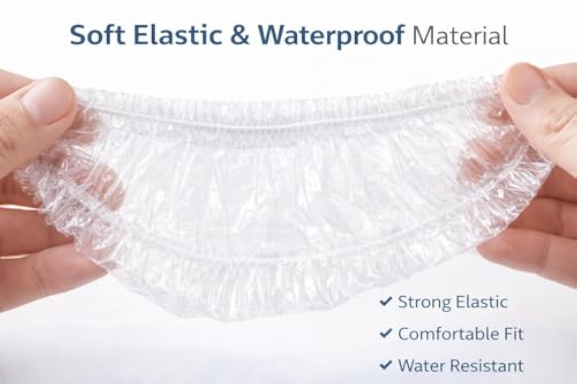 100 PCS Disposable Shower Caps for Hotels and Spas