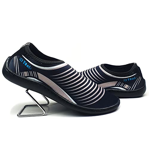 Tênis Sapatilha Hibrida Aquática Neoprene Ciclismo Praia Pesca (36, Preto listrado)