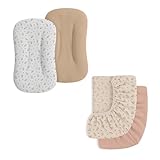 Mi Flor Muslin Baby Lounger Cover & Crib Sheets – Snug Fit for Snuggle Me Organic Infant Lounger – Ultra Soft, Breathable, CPC Certified, Non-Shrink