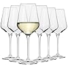 Krosno large white wine glasses set of 6 132 oz avant garde collection crystal glasslong stem wine glasses for wines and cocktails glass set for all occasions dishwasher safe made in europe  urban country home decor