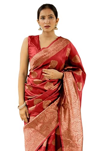 Image of Subham Saree for Woman Silk Cotton Kanjivaram | Soft Easy to Drape Daily Wear Sari with Blouse Fabric