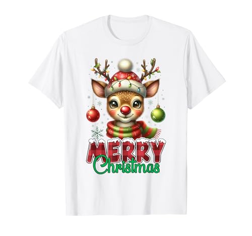 Renne de Noël Merry Christmas T-Shirt