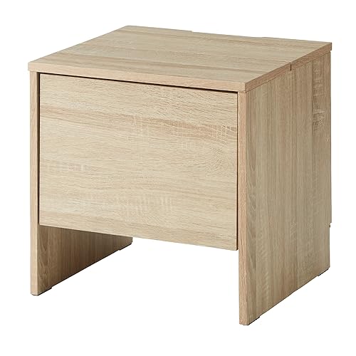 スマート・アイ(smart-i) 収納ボックス Cleto ロボット掃除機 収納 ルーター収納 ケーブルボックス 木製 (ロータイプ, ウッドナチュラル)