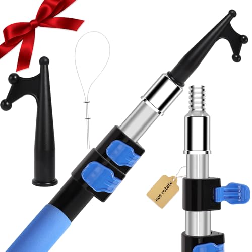 【 Upgrade 】 5-12ft Telescopic Boat Hook Aluminum Pole