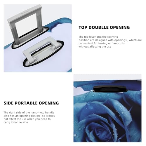 Blue rose blooms Luggage Cover Dustproof Suitcase Cover Elastic Washable Travel Luggage Protector Suitcase Protector Stretch Baggage Protector for 18-32 Inch Luggage X-Large4