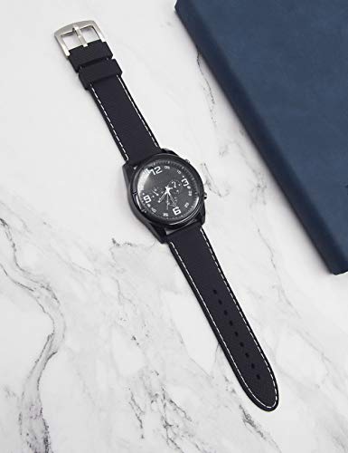 最安値 Reinherz 時計ベルト 時計バンド シリコーン ゴム 汎用 交換ベルト 腕時計ベルト ラバーバンド 防水 シリコーン ゴム スポーツ ソフト 柔らか 工具付属 チェック柄 24mm黒 白糸 一種留め具の価格比較