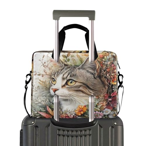 Maletín para laptop 15.6 pulgadas con diseño acuarela gato miniatura 4