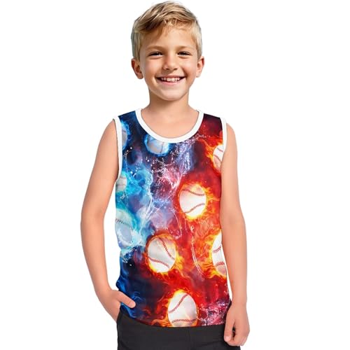 Hawapod Boys Sleeveless Shirt Kids Active Performance Summer Beach Clothing Athletic Tops3