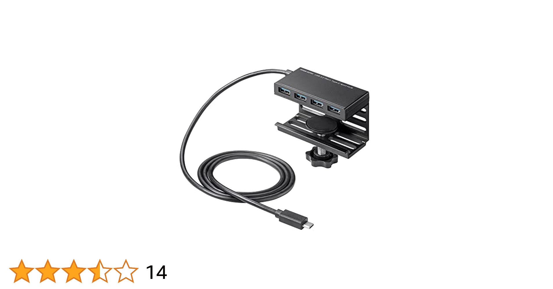 USB-3TCH31BK クランプ固定式USB3.2 Gen1 Type-Cハブ USB-3TCH31BK【クランプ固定式 USB3.2 Gen1 Type-Cハブ】机に