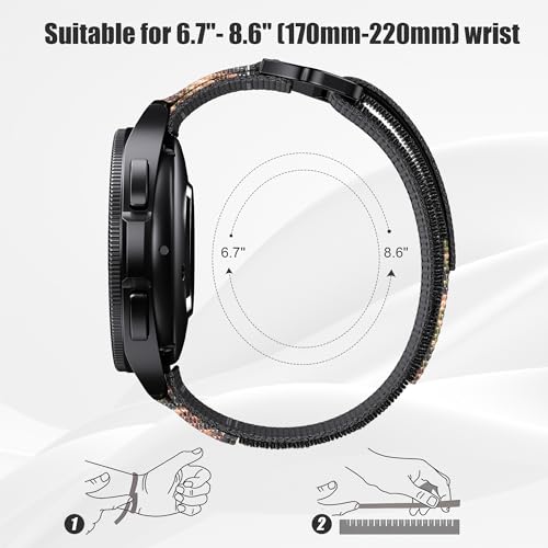 Correa Nylon 20mm Compatible Galaxy Watch 6/5/4 Army Green miniatura 6