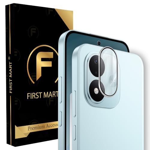 Image of FIRST MART Silver Camera Ring Guard Protector for Redmi Note 17 | Tempered Glass with Metal Alloy Rings, HD Clear, Scratch Resistant, Case-Friendly | Pack of 1