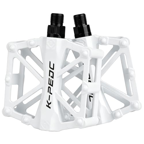 boruizhen Aluminium CNC Bike Pedals 9/16', Lightweight Mountain Road Bike Pedal with 16 Anti-Skid...
