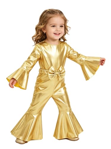 Combinaison pour bébé avec pantalons évasés et look brillant