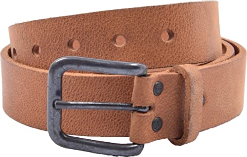 Ceinture cuir cognac 3.5 cm unisexe taille 85