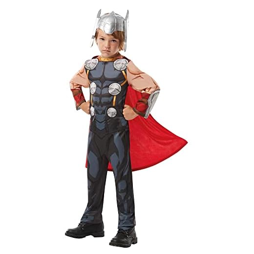 Rubies- Marvel Avengers Thor Classic-Disfraz Infantil, dibujo animado, Multicolor, M (Rubie's RBIES-284221)