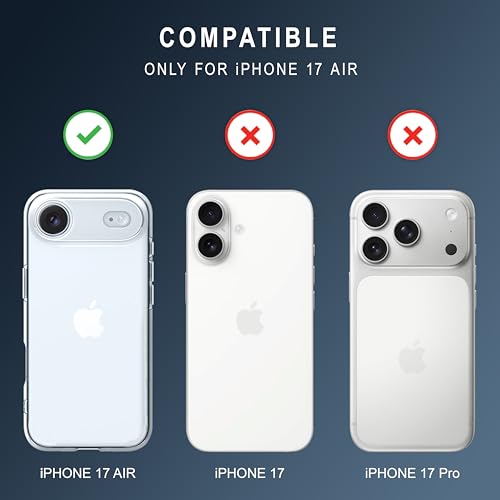 Image of CEDO iPhone 17 Air Clear Case | Soft Flexible Slim-Fit | Full Body 360 Protection Shock Proof TPU Back Cover (Transparent)