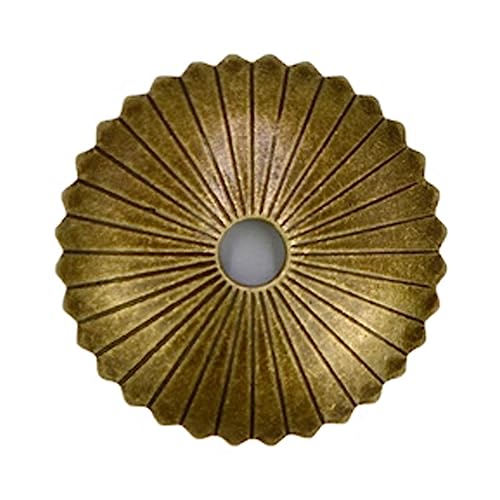Tiazza 10Pcs Radial Brass Backplate Washers Classical Furniture Decoration Gasket Brass Hardware Accessories (Bronze) - Diameter: 1.5 Inches image 5