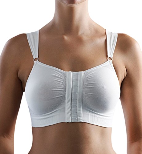 CAREFIX Bella Front Closure Comfort/Sleep Bra #3212, White 2XL