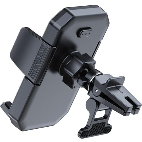 2023 Upgraded Phone Mount for Car, Air Vent Car Phone Holder [Big Phone & Thick Cases Friendly],Hands Free Cell Phone Automobile Clamp Cradles, Compatible with All iPhone Samsung Phones