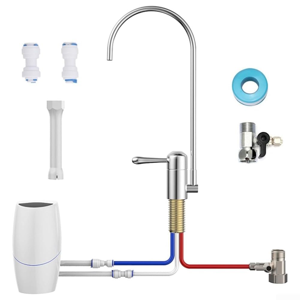 Grifo giratorio de latón de 360 grados para filtro de agua eSpring, repuesto de grifo de filtro de cocina de acero inoxidable con boquilla fría