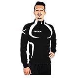 Legea Herren Trainingsjacke Sportanzug Running Laufen Training Sport Giacca Tornado Singapore Schwarz Weiß (M)
