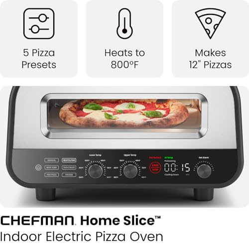 Chefman RJ25-SS-AM Indoor Pizza Oven - Makes 12 Inch Pizzas In Minutes, Heats Up To 800°F - Countertop Electric Pizza Maker thumb #1