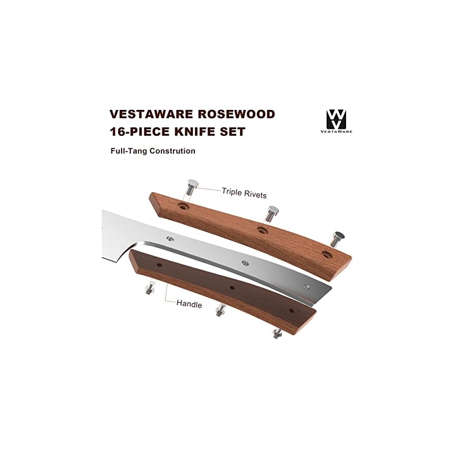 Vestaware-Knife-Set-16-Piece-Chef-Knife-Set-with-Knife-Sharpener-Stainless-Steel-Kitchen-Knives-Set-with-Wooden-Block-6-Steak-Knives-and-Bonus-Scissors Vestaware 16-Piece Knife Set, High Carbon German Steel Kitchen Knife Set with Block, Knives set with Knife Rod and Ergonomic Handle.