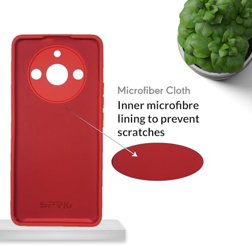 Image of SPRIG Compatible with Realme 11 Pro Phone TPEE Premium Back Cover Drop Tested Shock Proof Mobile Case for Men, Women, Boys and Girls with Camera Protection (Red)