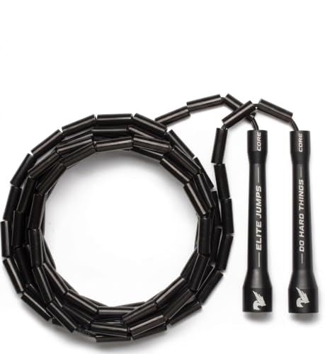 Elite Jumps 1-inch Beaded Jump Rope - Adjustable Rope for Fitness, Cardio, and Agility Training...