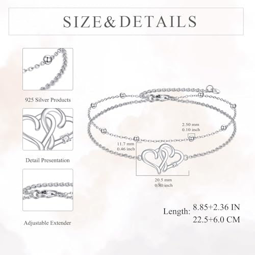 Image of TIGER RIDER Dragonfly Anklet Sterling Silver Dragonfly Gifts Jewelry for Women with Crystal Birthday Anniversary