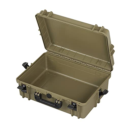 TOMcase wasserdichter Outdoor Case 56x43x22 cm mit Rasterschaumstoff/Würfelschaumstoff; IP67 Transportkoffer (Sahara)