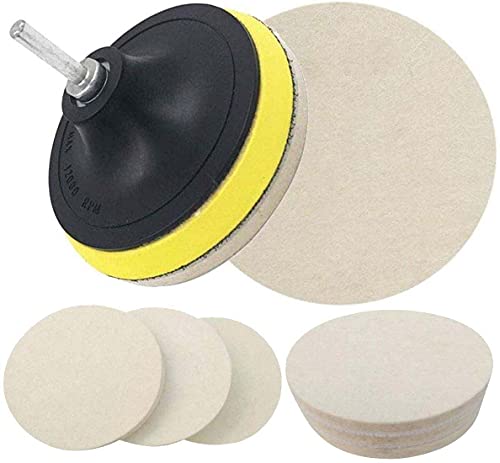 Buff Sanding Disc Backing Pad Body Repair Buffing & Polishing Pads Kits Cutting Wool Drill Polish in Wheels Cleaner for Lambs Wool Hook and Loop Compound Car Polisher Furniture Glass Waxing