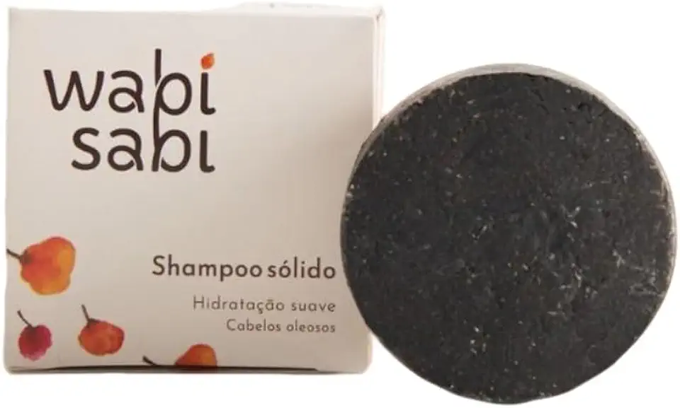Wabi Sabi Shampoo em Barra Hidratação Suave para Cabelos Oleosos 70g
